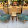 Bàn Ghế Cafe Sofa Đôn Nệm Tròn Có Tựa BGCF-03SOFA