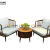 Bàn Ghế Cafe Sofa Tay Z Gỗ Sồi Tự Nhiên BGCF-05SOFA