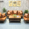 Bàn Ghế Cafe Sofa Tay Z Gỗ Sồi Tự Nhiên BGCF-05SOFA