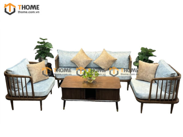 Bàn Ghế Cafe Sofa Tay Z Gỗ Sồi Tự Nhiên BGCF-05SOFA