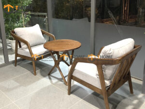 Bàn Ghế Cafe Sofa Katakana Gỗ Sồi Tự Nhiên BGCF-07SOFA