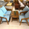 Bàn Ghế Cafe Sofa Katana Gỗ Sồi Tự Nhiên BGCF-15SOFA