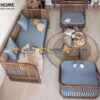 Bàn Ghế Cafe Sofa Sonet Gỗ Sồi Tự Nhiên BGCF-13SOFA