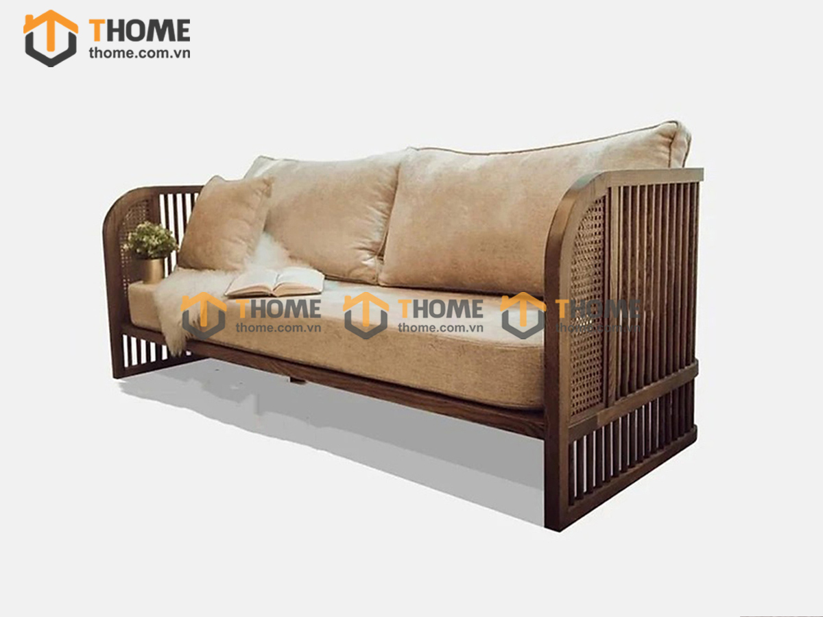 Bàn Ghế Cafe Sofa Sonet Gỗ Sồi Tự Nhiên BGCF-13SOFA