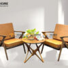 Bàn Ghế Cafe Sofa Tay Z Gỗ Sồi Tự Nhiên BGCF-06SOFA