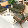 Bàn Ghế Cafe Sofa Tay Z Gỗ Sồi Tự Nhiên BGCF-06SOFA