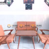Bàn Ghế Cafe Sofa Tay Z Gỗ Sồi Tự Nhiên BGCF-06SOFA