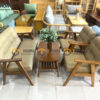 Bàn Ghế Cafe Sofa Katana Gỗ Sồi Tự Nhiên BGCF-15SOFA