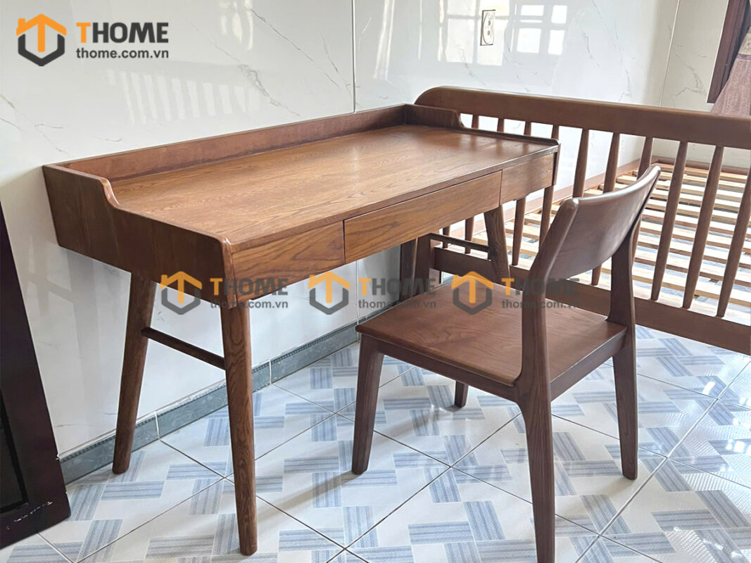 Bàn Làm Việc Gỗ Sồi Tự Nhiên 1 Hộc Kéo Titan BLV1T-09SN