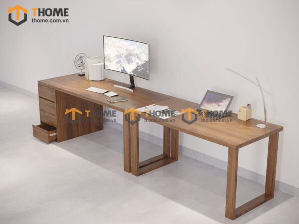 Bàn Làm Việc Gỗ Sồi Tự Nhiên Combine 4 hộc kéo 3.2m BLV1T-25SN