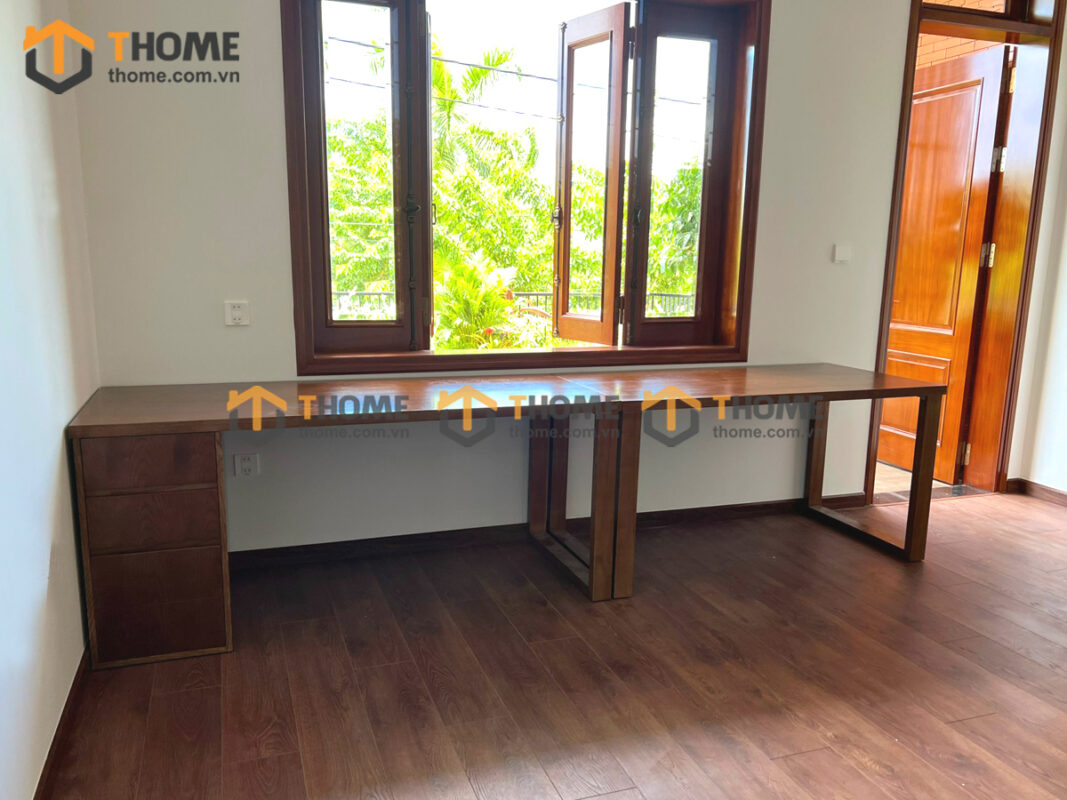 Bàn Làm Việc Gỗ Sồi Tự Nhiên Combine 4 hộc kéo 3.2m BLV1T-25SN