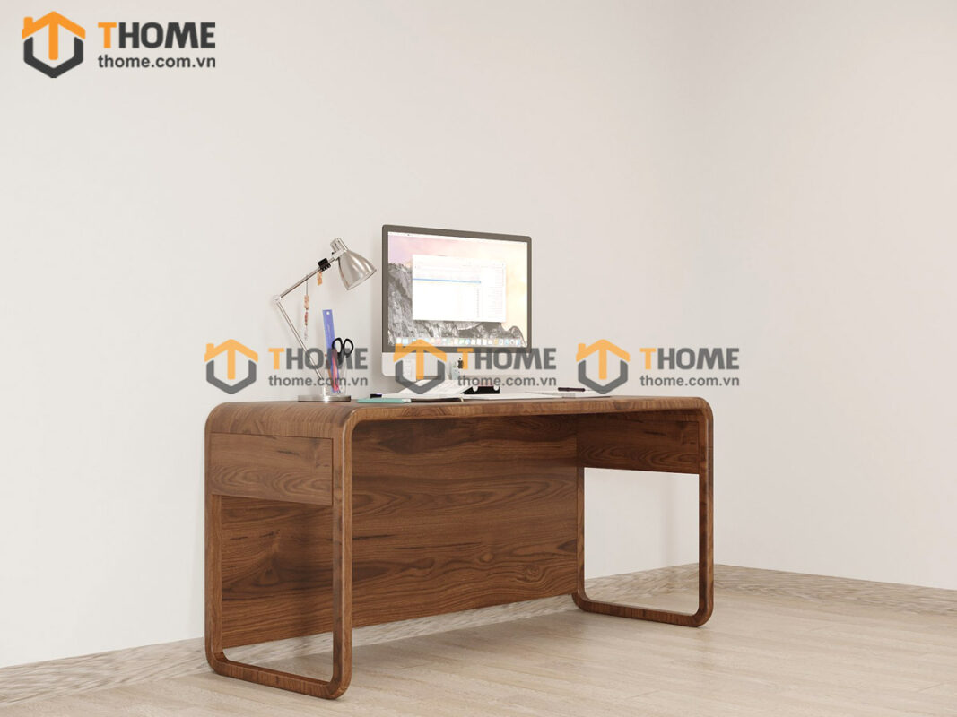Bàn Làm Việc Góc Gỗ Sồi Tự Nhiên Nova Không Hộc Kéo BLV1T-21SN