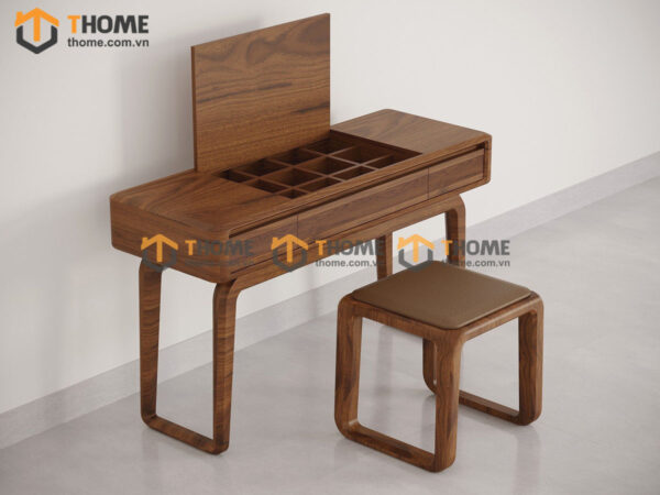 Bàn trang điểm gỗ sồi tự nhiên Luxury nắp lật BTD-11SN