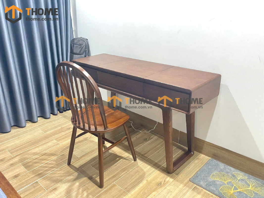 Bàn Trang Điểm Gỗ Sồi Tự Nhiên Luxury Nắp Lật BTD-11SN