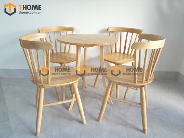 Bàn Ghế Cafe 2 Tầng Mặt Tròn Kết Hợp 2 Ghế (Nhiều Mẫu Ghế) BGCF-03GO