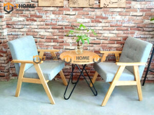 Bàn Ghế Cafe Chân Sắt Chéo Kết Hợp 2 Ghế (Nhiều Mẫu Ghế) BGCF-06SAT