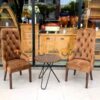 Bàn Ghế Cafe Chân Sắt Chéo Kết Hợp 2 Ghế (Nhiều Mẫu Ghế) BGCF-07SAT