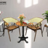 Bàn Ghế Cafe Chân Chữ Thập Kết Hợp 2 Ghế (Nhiều Mẫu Ghế) BGCF-15SAT
