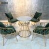 Bàn Ghế Cafe Chân Sắt Hình Trống Djembe Kết Hợp 2 Ghế (Nhiều Mẫu Ghế) BGCF-02SAT