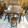 Bàn Ghế Cafe Chân Sắt Trụ Kết Hợp 2 Ghế (Nhiều Mẫu Ghế) BGCF-11SAT