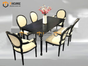 Bàn Ghế Cafe Mặt Chữ Nhật Chân Cổ Điển Kết Hợp 2 Ghế (Nhiều Mẫu Ghế) BGCF-08GO
