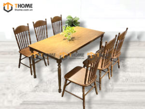 Bàn Ghế Cafe Mặt Chữ Nhật Chân Cổ Điển Kết Hợp 2 Ghế (Nhiều Mẫu Ghế) BGCF-09GO