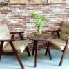Bàn Ghế Cafe Mặt Tròn 3 Chân Kết Hợp 2 Ghế (Nhiều Mẫu Ghế) BGCF-19GO