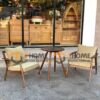Bàn Ghế Cafe Mặt Tròn 4 Chân Kết Hợp 2 Ghế (Nhiều Mẫu Ghế) BGCF-21GO