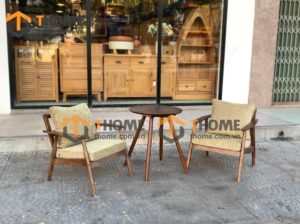 Bàn Ghế Cafe Mặt Tròn 4 Chân Kết Hợp 2 Ghế (Nhiều Mẫu Ghế) BGCF-21GO