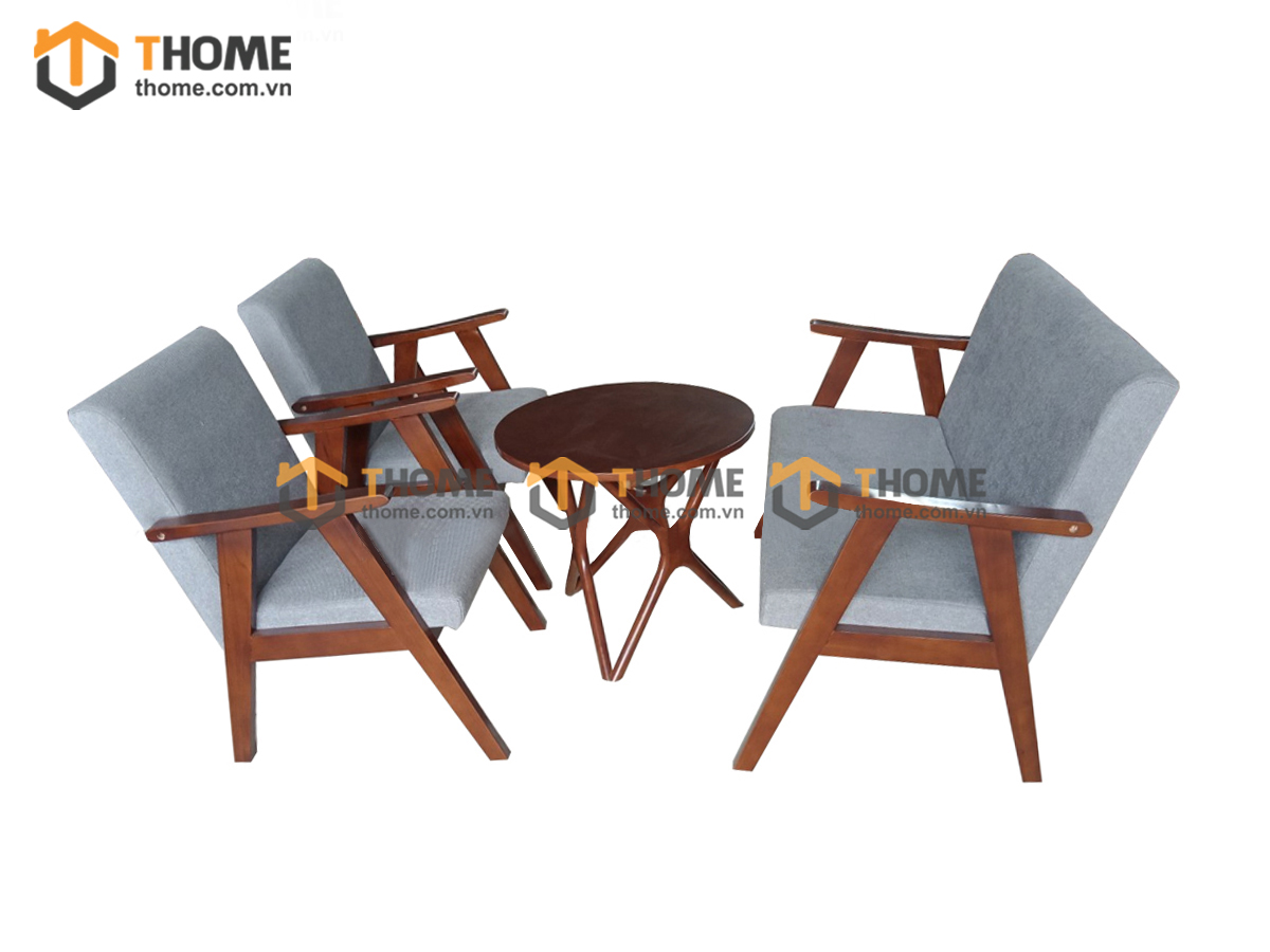 Bàn Ghế Cafe Mặt Tròn Chân Sao Kết Hợp 2 Ghế (Nhiều Mẫu Ghế) BGCF-16GO