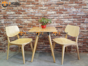 Bàn Ghế Cafe Mặt Vuông Kết Hợp 2 Ghế (Nhiều Mẫu Ghế) BGCF-22GO
