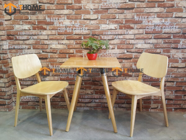 Bàn Ghế Cafe Mặt Vuông Kết Hợp 2 Ghế (Nhiều Mẫu Ghế) BGCF-22GO