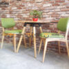 Bàn Ghế Cafe Mặt Vuông Kết Hợp 2 Ghế (Nhiều Mẫu Ghế) BGCF-22GO