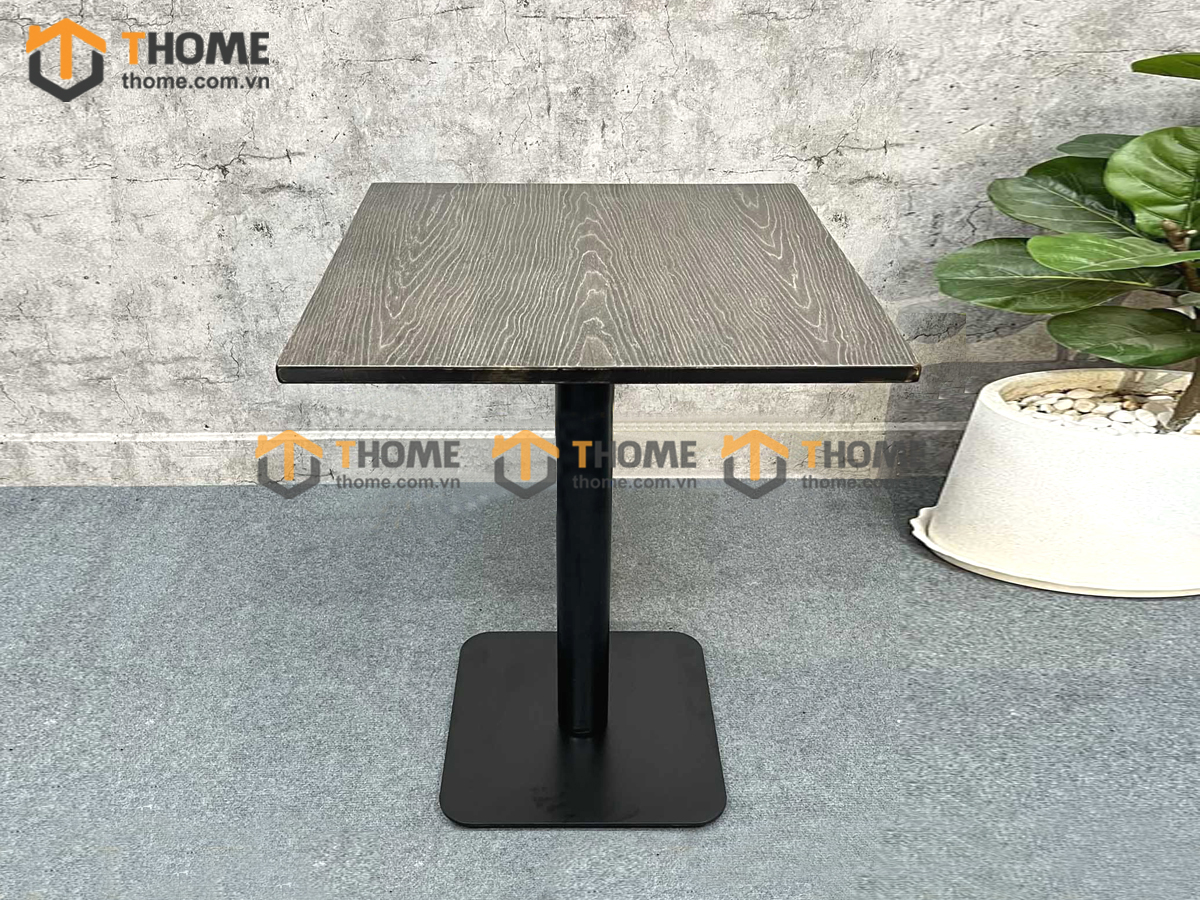 Bàn Ghế Cafe Mặt Vuông Chân Sắt Vuông Kết Hợp 2 Ghế (Nhiều Mẫu Ghế) BGCF-22SAT