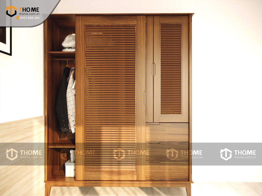 Bộ Phòng Ngủ Số 09 Gỗ Sồi Tự Nhiên Giường Polo TKPN-09SN