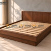 Giường Ngủ Gỗ Sồi Tự Nhiên Dạng Bay Đầu Sọc GN-22SN