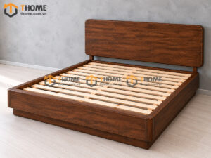 Giường Ngủ Gỗ Sồi Tự Nhiên Dạng Bay Đầu Trơn GN-21SN