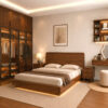 Giường Ngủ Gỗ Sồi Tự Nhiên Dạng Bay Đầu Trơn GN-21SN