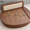 Giường Ngủ Rew Gỗ Sồi Tự Nhiên Hình Tròn Màu Óc Chó GN-20SN