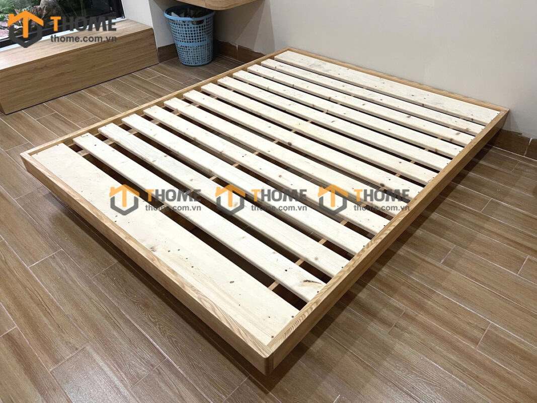 Giường Ngủ Gỗ Sồi Tự Nhiên Không Đầu Kiểu 03 GN-23SN