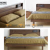 Giường ngủ Mango gỗ sồi tự nhiên màu óc chó GN-16SN