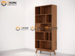 Kệ Sách Gỗ Sồi Tự Nhiên 1 Cánh Lật Mở Có Hậu KS-06SN