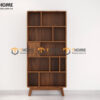 Kệ Sách Gỗ Sồi Tự Nhiên 1 Cánh Lật Mở Có Hậu KS-06SN