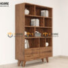 Kệ Sách Gỗ Sồi Tự Nhiên 4 Hộc Kéo KS-07SN