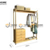 Kệ treo quần áo gỗ sồi tự nhiên 4 hộc kéo TAT-04SN