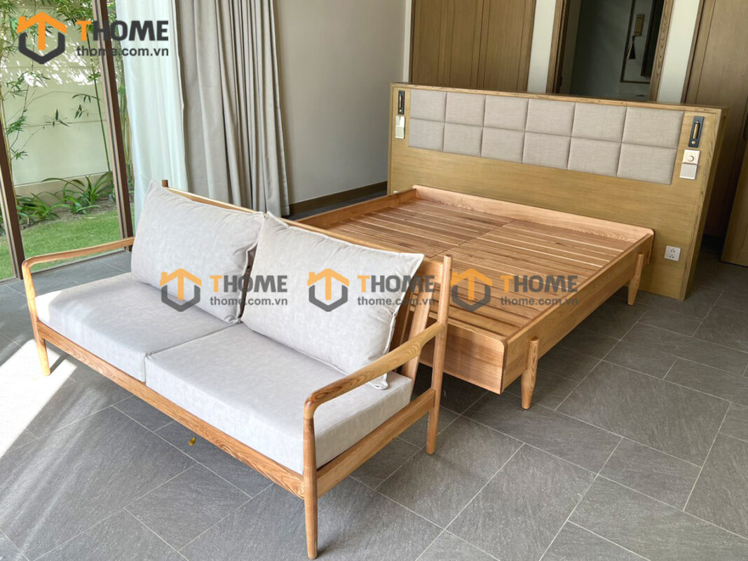 Hình Ảnh Thi Công Gỗ Sồi Tự Nhiên Nhà Anh Bình Fusion TTTC-27SN