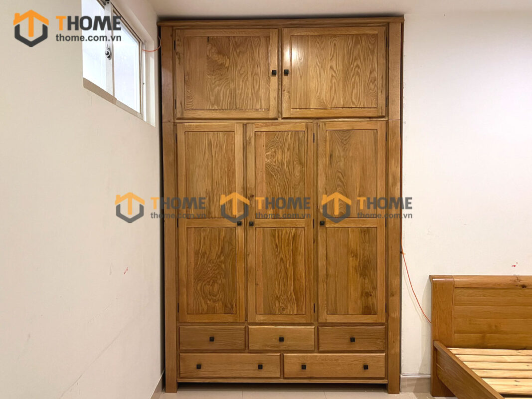 Bộ Phòng Ngủ Số 03 Gỗ Sồi Tự Nhiên TKPN-03SN