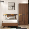 Bộ Phòng Ngủ Số 12 Gỗ Sồi Tự Nhiên Giường Rew TKPN-12SN