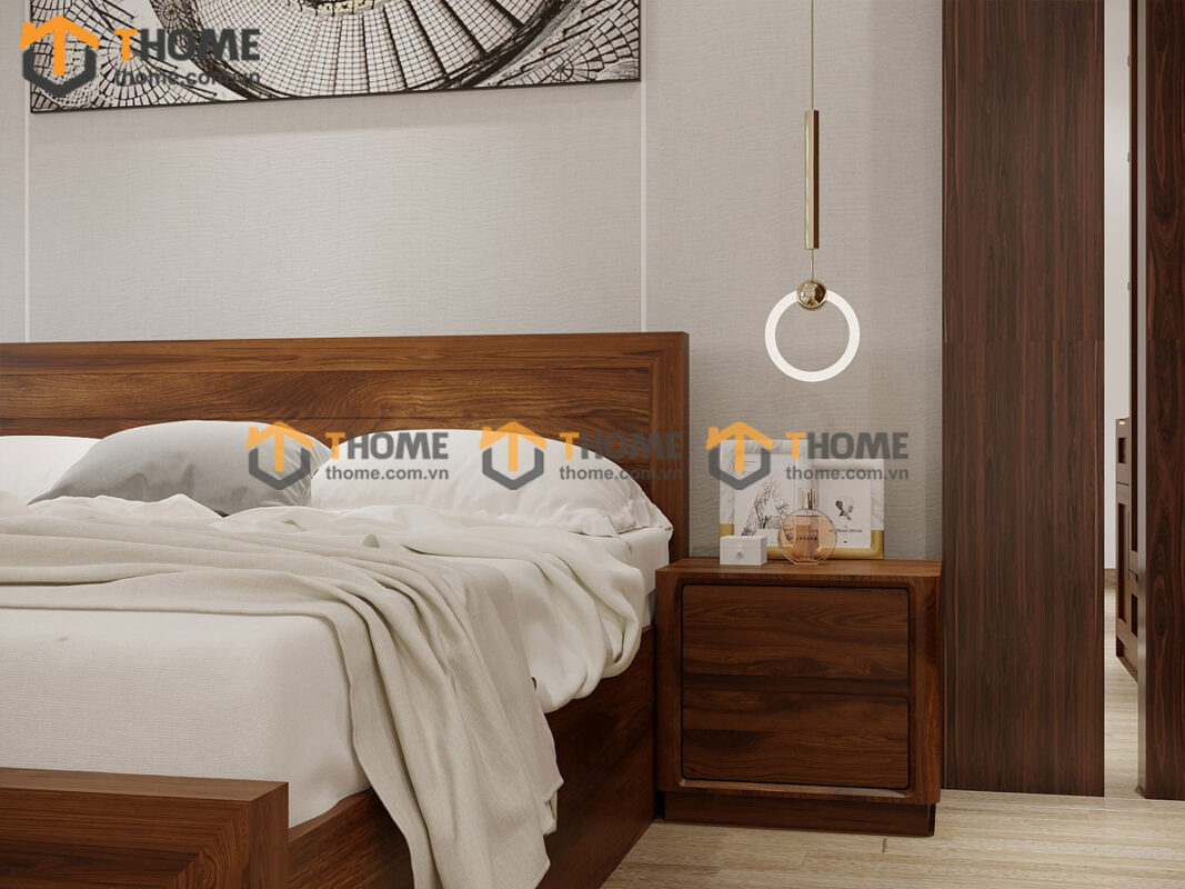 Bộ Phòng Ngủ Số 05 Gỗ Sồi Tự Nhiên TKPN-05SN