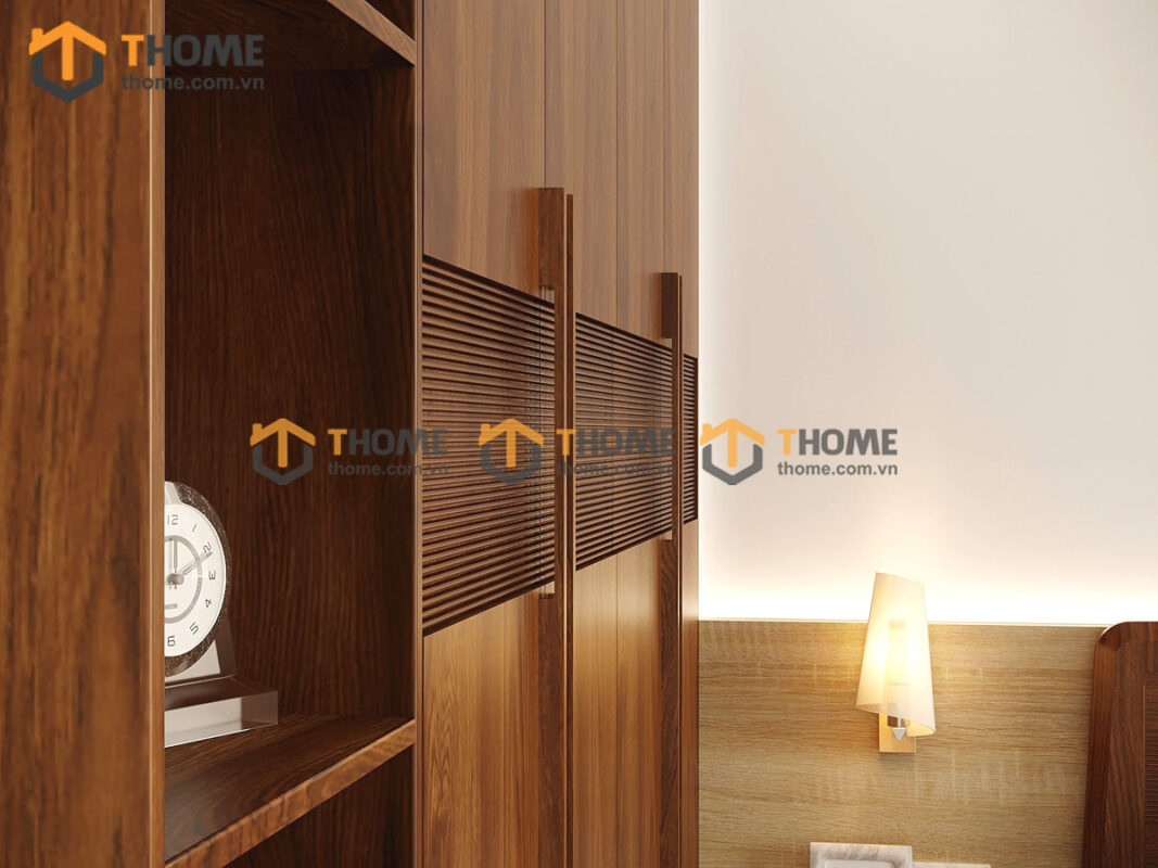 Bộ Phòng Ngủ Số 14 Gỗ Sồi Tự Nhiên Giường Chân Đùi Gà TKPN-14SN